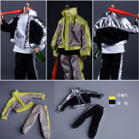 1/12 Loose Mens Figure Cool Trendy Clothes with Reflective Strips Jacket Coat Pant Clothes Set for 6 inches Action Figure