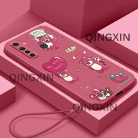 ฟรีสายคล้องดีไซน์เคสลายการ์ตูนอะนิเมะน่ารักสำหรับ Realme 5เคสโทรศัพท์ TPU อ่อนลายการ์ตูนเคสนิ่มยอดนิยมดีไซน์ขอบตรง