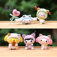 MIA 5pcs/set Cinnamoroll ฟิกเกอร์ Kuromi Melody Action FIGURE เมโลดี้ คุโรมิ คอเล็กชั่น ฟิกเกอร์ เครื่องประดับโต๊ะโต๊ะ