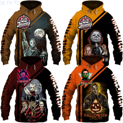 New New 3d Printed Freddy Krueger Jason And Michael Myers Horror Movie Hoodie Fashion Halloween Cosplay Sweatshirt popular