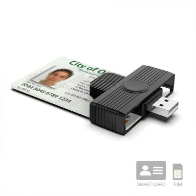 87HA Contact Smart Card Reader Support Hot Swap USB2.0 Memory Card Adapters Smart Card Slot and SIM Card Tray Memory Card