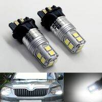 NHAUTP 2Pcs Canbus PWY24W PW24W LED Bulbs For Skoda Yeti Daytime Running Lights 2013 2017 Auto DRL White Amber 12 24V