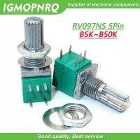 50pcs RV097NS 5K 10K 20K 50K 100K 500K B5K with a switch audio 5pin shaft 15mm amplifier sealing potentiometer IGMOPNRQ