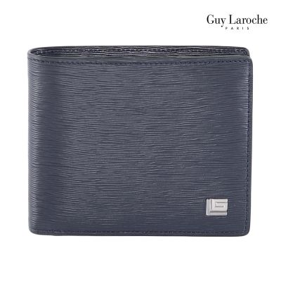 Guy Laroche กระเป๋าสตางค์พับสั้น มีลิ้นกลาง รุ่น Legacy - สีกรมท่า