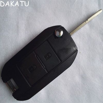 DAKATU ปลอกกุญแจรีโมทกุญแจรถยนต์แบบพับได้พับได้3ชิ้นสำหรับเปอโยต์206 207ซีตรอง C2 C3ปิกัสโซรีโมท2เคสกุญแจรถ