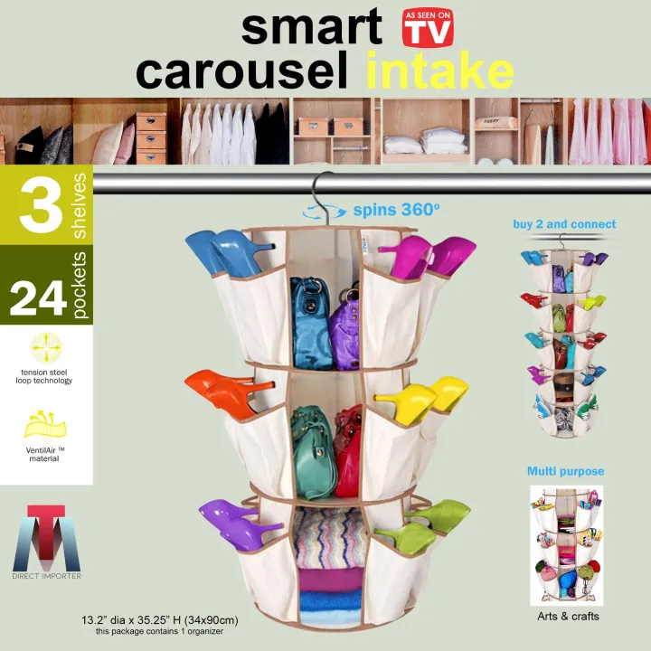 Multi Purpose Smart Carousel Shoe and Stuff Organizer Lazada PH