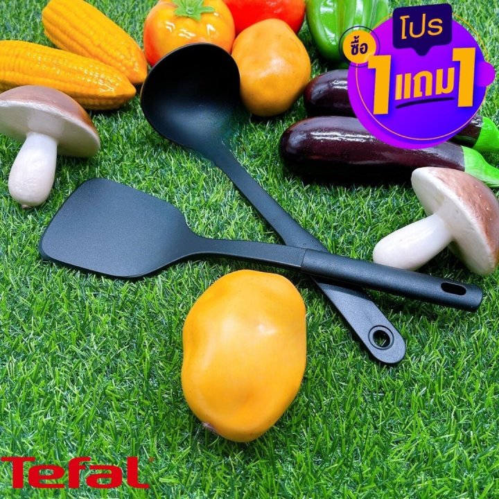 tefal-ตะหลิวไนล่อนและกระบวยไนล่อน-เหมาะสำหรับภาชนะเคลือบ-ตะหลิวกระบวยหม้อเทฟล่อน-ตะหลิวกระบวยทนความร้อนสูง