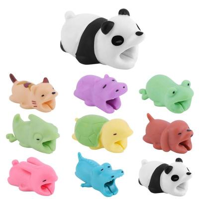 Cute Bite Cartoon Animal Cable Protector Cord Wire Protection Mini Cover Charging Cable Winder Cute Cartoon Cable Protrctor