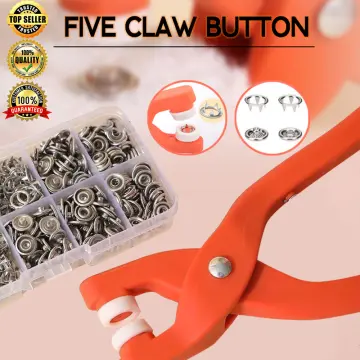 Snap Button Kit With Hand Pressure Pliers & 50pcs Snaps & 1 Clear