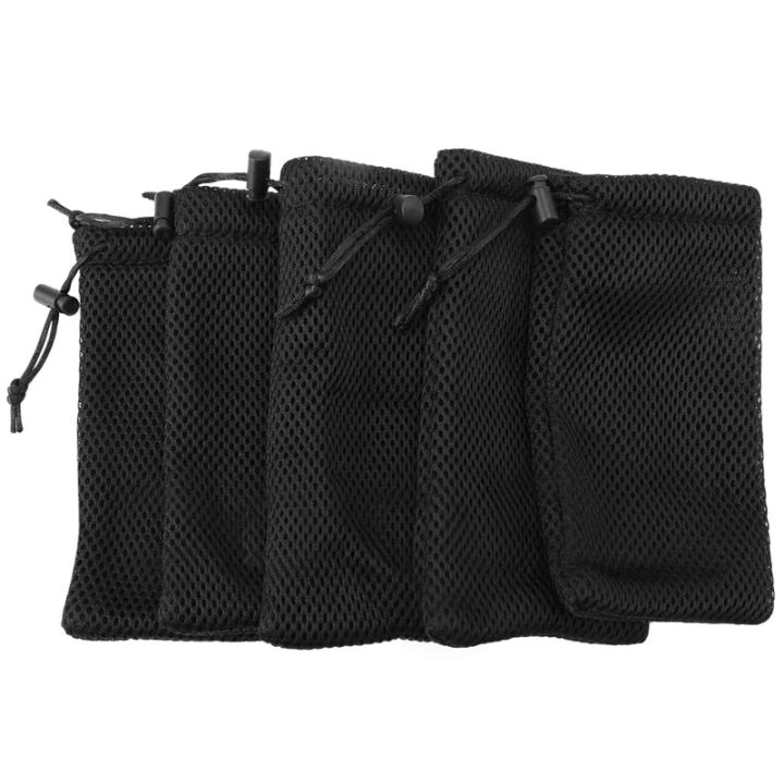 haweel-5-pack-nylon-mesh-drawstring-storage-pouch-bag-multi-purpose-travel-amp-outdoor-activity-pouch-for-cell-phone-sunglass-electronic-gadgets