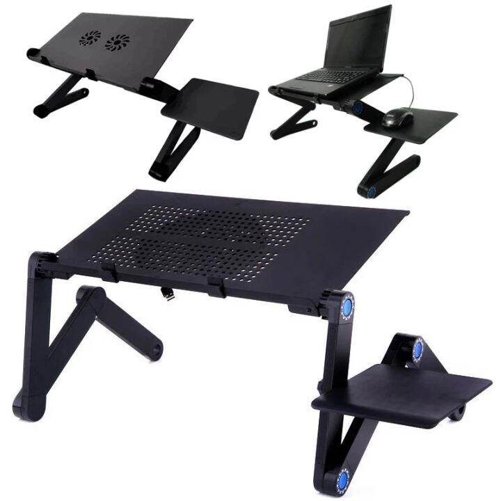 Cooling Fan Laptop desk Portable Adjustable Foldable Computer Desks