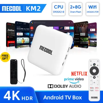 TVBOX Netflixs 4K Mecool KM2 Android TV Box Amlogic S905X2 2GB