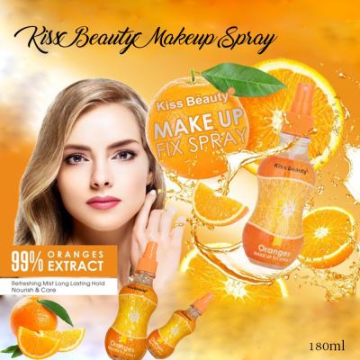 2184-03B สเปรย์กลิ่นส้ม สเปรย์ล็อคเมคอัพ Kiss Beauty Makeup Spray สเปรย์ สเปรย์ล็อคเครื่องสำอาง สเปรย์