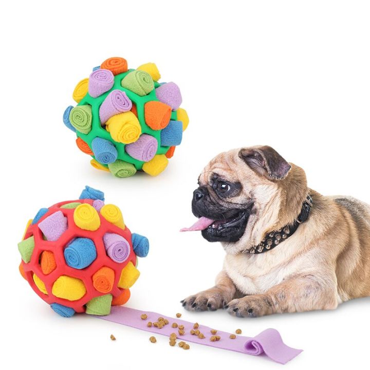 การดมกลิ่นอาหารสำหรับสัตว์เลี้ยงลูกบอลของเล่นให้อาหารสุนัขแบบทิเบตลูกบอลยางให้อาหารช้าเพิ่มเครื่องป้อน-iq-เกมฝึกลูกสุนัขลูกบอลดมกลิ่นร้านค้า