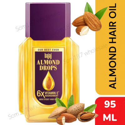 Bajaj Almond Drops  95 ml น้ำมันใส่ผม บำรุงผม ขายดีอันดับ 1 ในอินเดีย ขนาด 95 มล