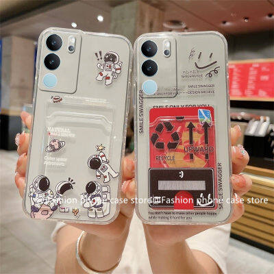 Phone Case เคส VIVOV29 VIVO V29e V29 Pro 5G เคสการ์ตูนน่ารักซิลิโคนกันกระแทกด้านหลังนิ่มโปร่งใสฝาปิดมีที่ใส่บัตร2023