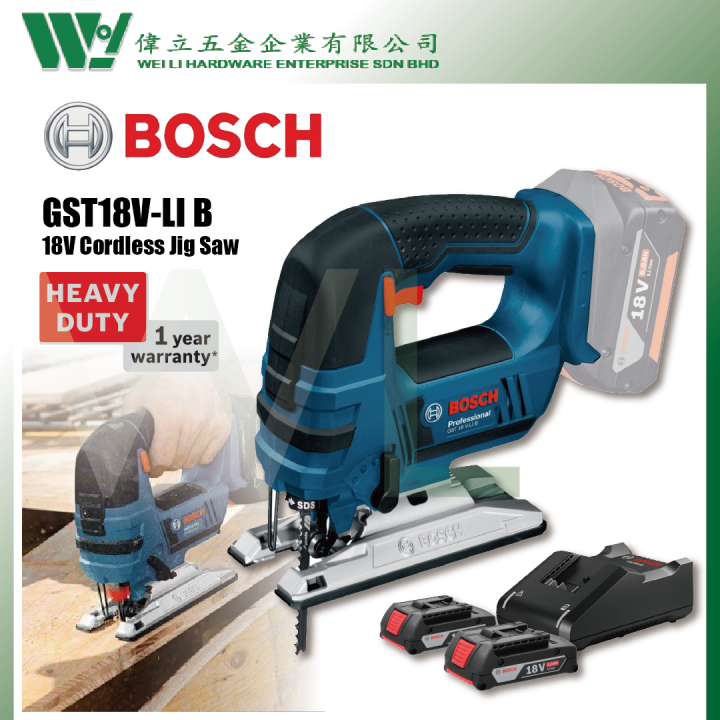 Bosch GST18V-LI B Cordless Jig Saw 18V / Mesin Jig Saw Bateri Mesin ...