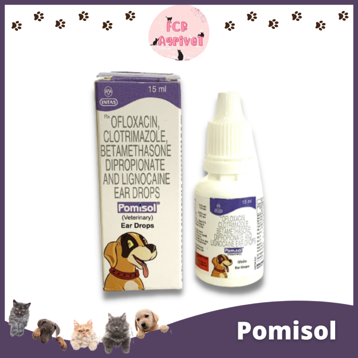 [FCR AGRIVET] POMISOL (Veterinary EAR Drops for Cats & Dogs) 15mL ...