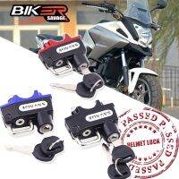 ☇มอเตอร์ไซค์ล็อคหมวกนิรภัยสำหรับ HONDA CBR 500R 1100XX ST1300 CTX 700 1300 NC 700 750 S /Dct/x อุปกรณ์เสริมที่หนีบบาร์แบบมือจับกันขโมย