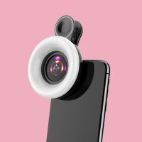 3 IN 1 15X Macro Lens Mobile Phone Clip Fill Light Rechargable Portable Selfie LED Ring Flash Light Selfie Lamp Live Ring Light