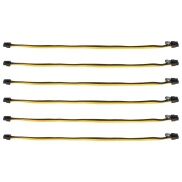 6 Pcs 6 Pin PCI-E to 8 Pin 6+2 PCI-E Male to Male GPU Power Cable 50cm for