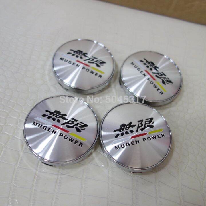 NEW 4pcs 60mm Mugen Sports Badge Emblem Car Wheel Center Hub Rim Caps