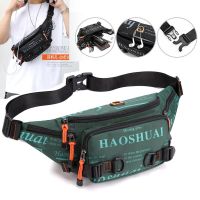 High Quality Nylon Fanny Pack Sling Chest Bum Bag for Men Waterproof Multi-purpose Travel Male Hip Belt Waist Pack Bags Running Running Belt