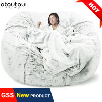 OTAUTAU 5ft ยักษ์โซฟาเตียง Pouf ปกถุงถั่ว Sac รอบก้อนกำมะหยี่นุ่ม Beanbag เก้าอี้ผู้เอนกายที่นั่งพัฟที่นอนฟูกเฟอร์นิเจอร์