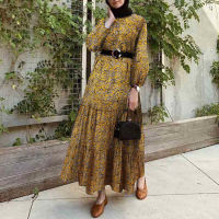 2022 New Muslim Style Long Round Neck Dress