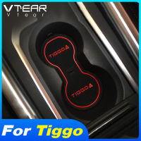 Vtear สำหรับเฌอรี่ Tiggo 4ประตูร่องแผ่นกันลื่นการจัดเก็บหลุมสล็อตถ้วยเสื่อภายในรถเบาะจัดแต่งทรงผมอุปกรณ์ตกแต่ง