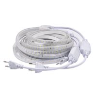 220V LED Strip Lights with EU Plug SMD2835 120Leds/m White Warm White Natural White Flexible LED Tape Waterproof Outdoor Lamp Night Lights