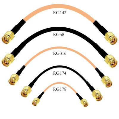 【YF】 SMA Male to Plug Jack RF Connector Pigtail Extension Cable RG174 RG178 RG316 RG58 RG142