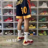 [เลือกสินค้าพรีเมี่ยม] ใหม่ ถุงเท้ากีฬาบาสเก็ตบอล NBA Joint UA Curry st 2U3M แบบหนา ระบายอากาศ