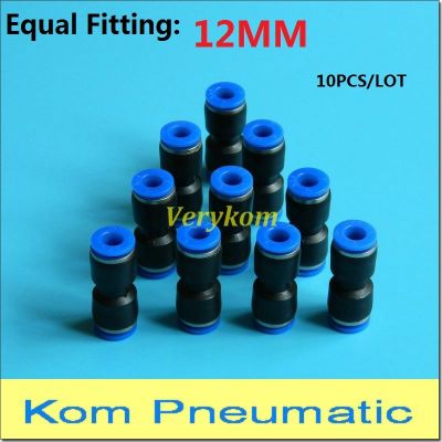 10pcs a lot Straight one touch plastic pneumatic hose fitting 12mm quick pipe connector PU-12 air tube union joint joiner apu-12 Pipe Fittings Accesso