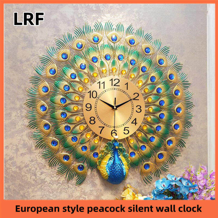 Peacock Wall Clocks Living Room Home Fashion Atmosphere Peacock Wall
