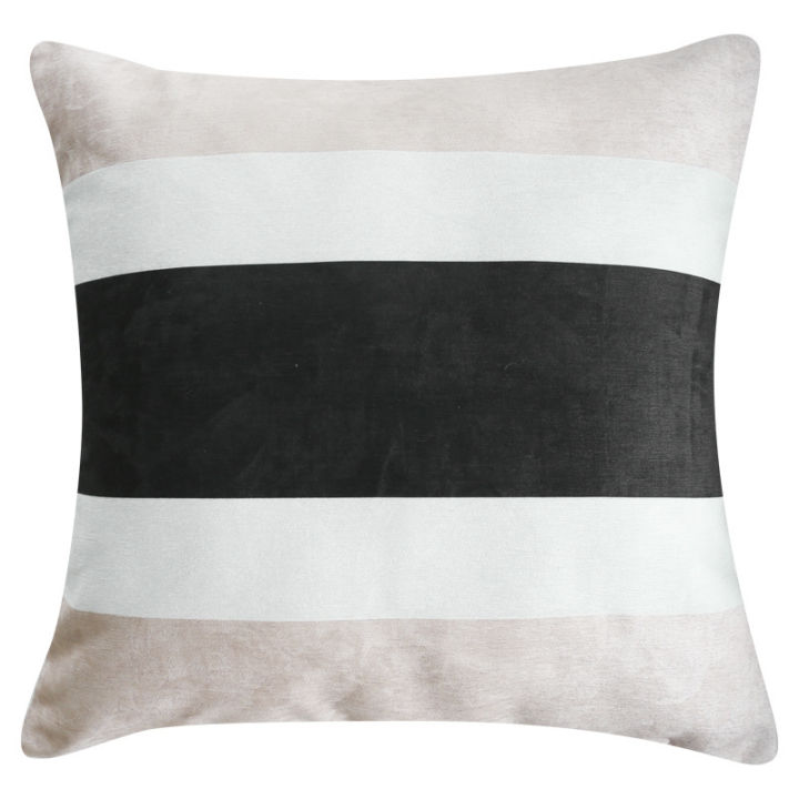 nordic-minimalist-pillow-cross-border-pillow-cover-black-and-white-cloth-sofa-cushion-pillow-bedroom-bedside