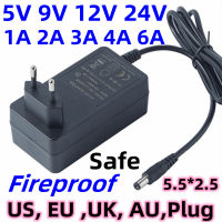 US EU UK AU AC 110-220V ถึง DC 5V 9v 12V 24V 48V 1A 2A 3a 4A 6A Universal Charger ปลั๊กอะแดปเตอร์จ่ายไฟสวิทช์แหล่งอะแดปเตอร์-hvfmm7520