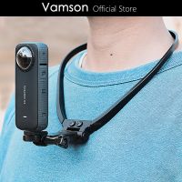 Vamson ที่ยึดแบบคล้องคอสำหรับ Insta360 X3 Gopro Hero 11 10 9 DJI Osmo กล้องแอคชั่นแคมเมราสายคาดที่คล้องป้องกันการสั่นสะเทือนสำหรับอุปกรณ์เสริม Gopro