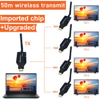 50เมตรไร้สาย HDMI Extender วิดีโอรับส่งสัญญาณ1-2 3 4 1x4จอแสดงผลสำหรับ PS34กล้องแล็ปท็อปพีซีไปยังทีวีตรวจสอบโปรเจคเตอร์