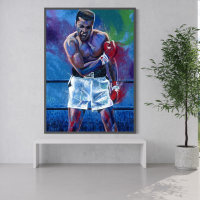 Boxer Art โปสเตอร์พิมพ์ภาพวาดผ้าใบ Retro Photo Graffiti สร้างแรงบันดาลใจสำหรับ Gym Room Home Decor Cuadros - Ali Mike Tyson