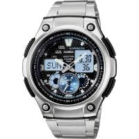 Casio สองระบบเข็มดิจิตอล นาฬิกาข้อมือผู้ชาย สายสแตนเลส รุ่น AQ-190WD-1A