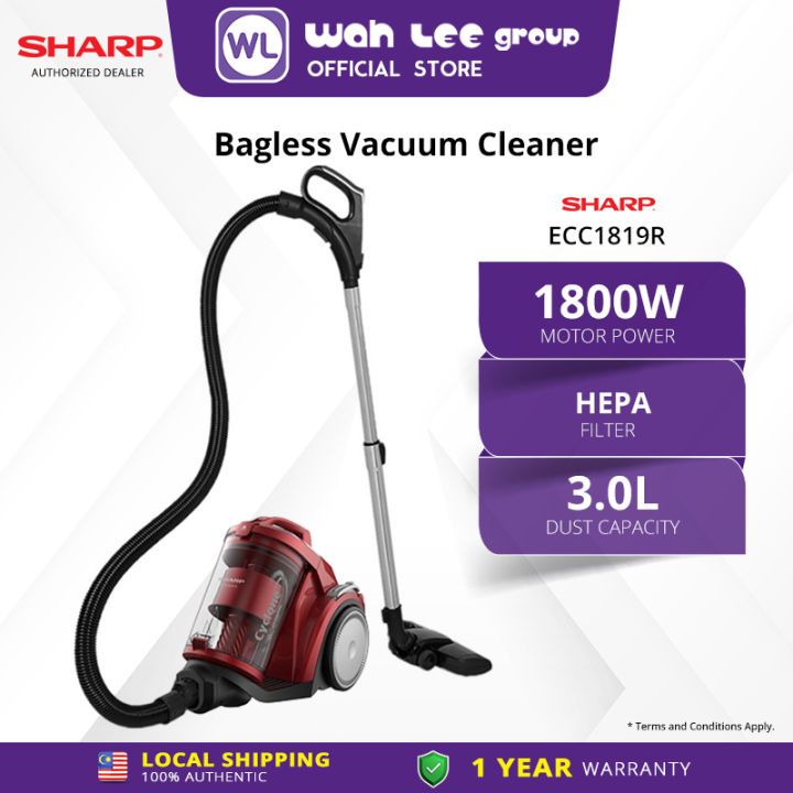 Sharp Vortix Cyclone Action 1800W Vacuum Cleaner ECC1819R WAH LEE STORE