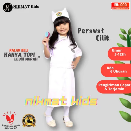 Baju Perawat Anak Baju Nurse Anak Baku Kostum Setelan Stelan Baju ...