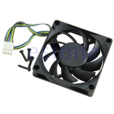 70มม.X 15มม.พัดลมไร้ฝุ่นDC 12V 4 Pin 9ใบมีดCooling Coolerใหม่