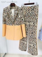 Conjunto De Roupa Estampada Leopardo พารามัลเฮอร์ Passarela High Street Blazer Botão Nico Blocks Nico Designer 2023