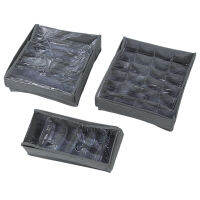 Three-Piece Bamboo Charcoal Storage Boxes With Perspective Cover