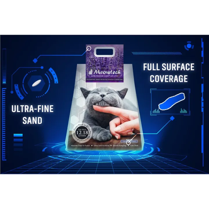 12.18L Meowtech Cat Litter Sand with Activated Charcoal Lazada PH