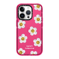 《KIKI》Original glitter CASE. TIFY Cute Phone Case for iphone 14 14plus 14pro 14promax 11 12 13promax High-end shockproof hard case Beautiful Cartoon Floral sunflower doodle pattern 2023 Official New Design Luxury elegant Style Pink