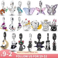 Charm plata 925 original halloween Butterfly Angel&amp; kitty charm shoes beads Fit Original 925 Pandora Bracelet jewelry for women