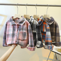 Autumn New Children Loose Checker Shirt Jackets Girls Boys Handsome Long Sleeves Classic Plaid Pattern Coats Kids Casual Childrens Wear For 1-8 Years